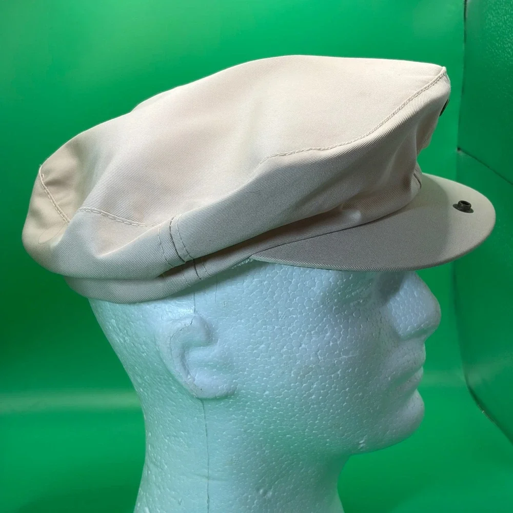 VTG Flat Cap Mens Adjustable News Boy Hat Tan Snapback Golf Driving Young Korea